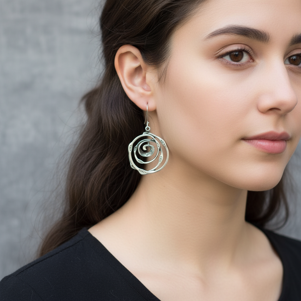 Denise – Silberne Kreolen