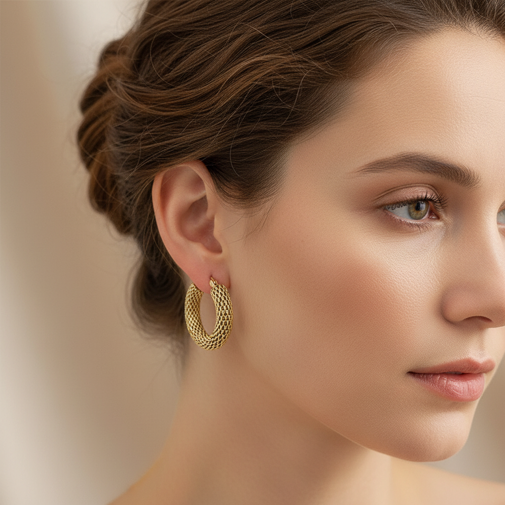 Liora – Kreolen Geflochten Gold