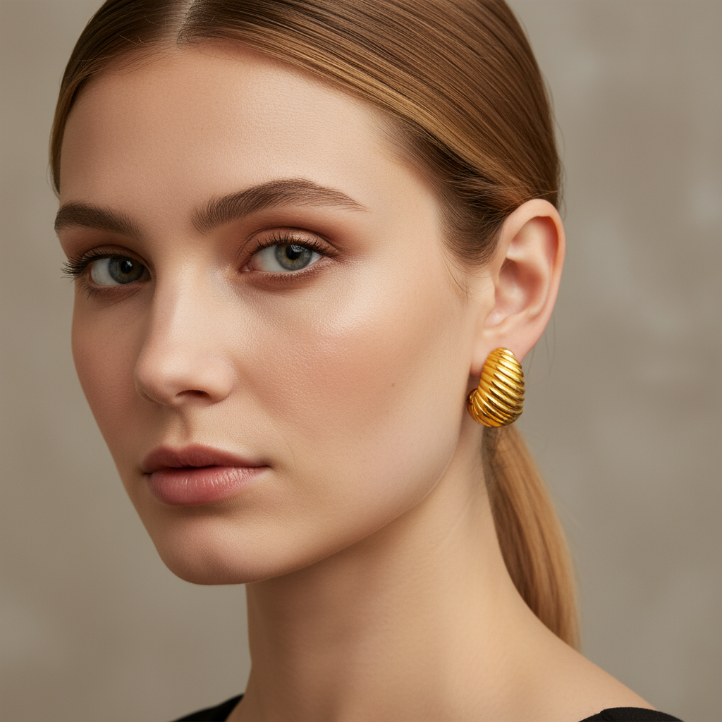 Alice – Elegante Vergoldete Ohrringe