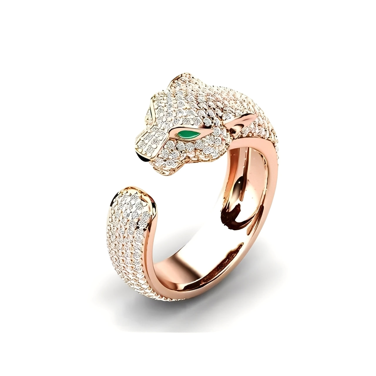 Mika – Verstellbarer Jaguar-Ring aus Roségold