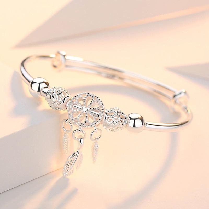 Jiya – Verstellbares Traumfänger-Armband aus 925er Silber