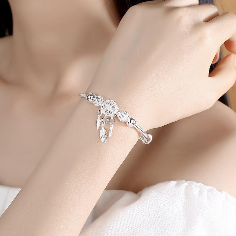 Jiya – Verstellbares Traumfänger-Armband aus 925er Silber