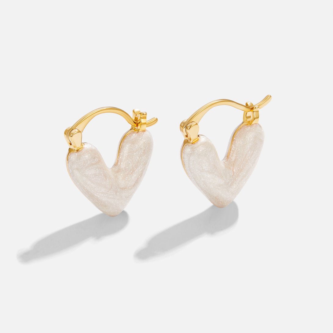 Aya – Herz Liebe Gold Ohrringe