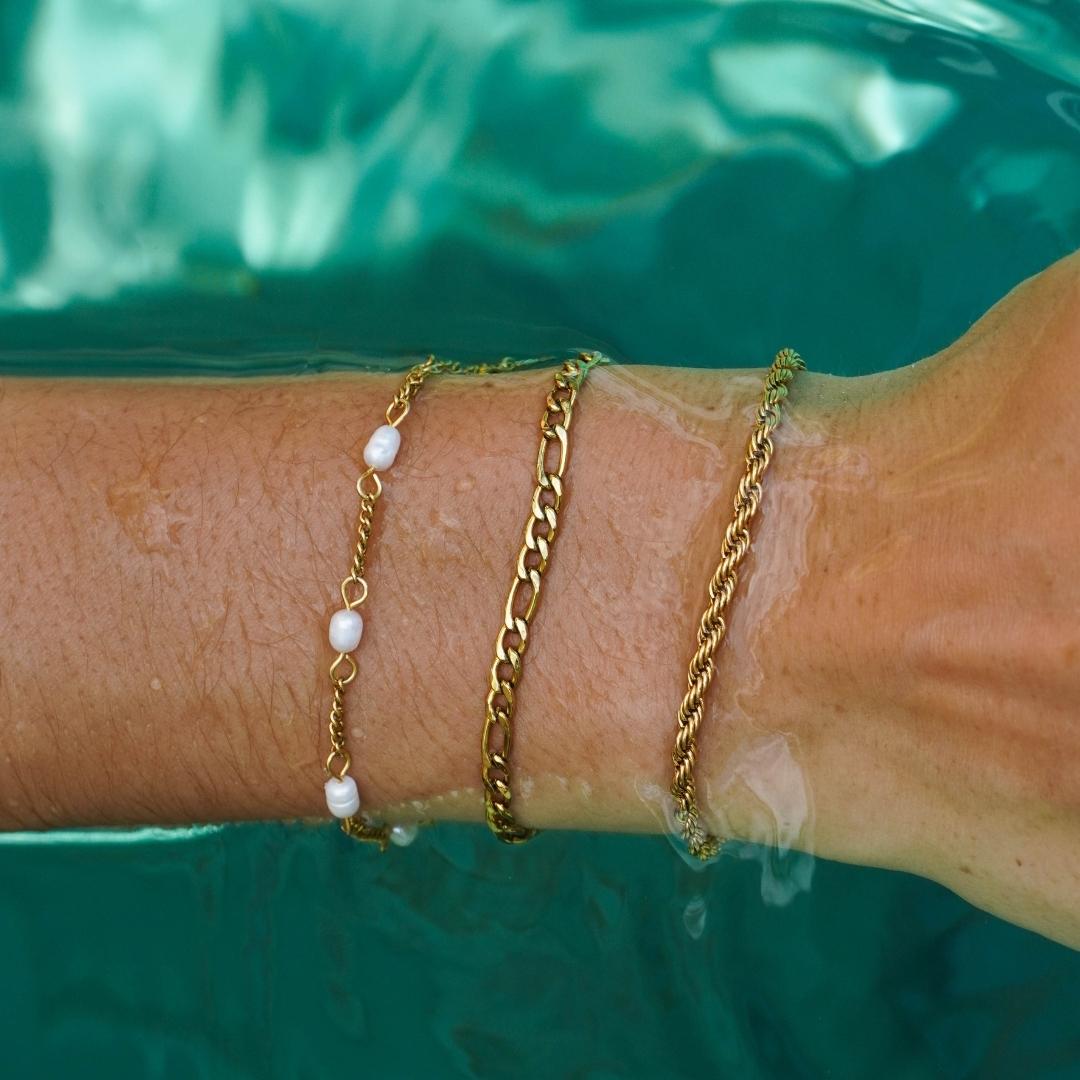 Calvi – Armband mit Geflochtener Goldkette
