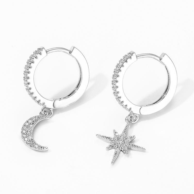 Sumner – Ohrringe Gold mit Mond und Stern
