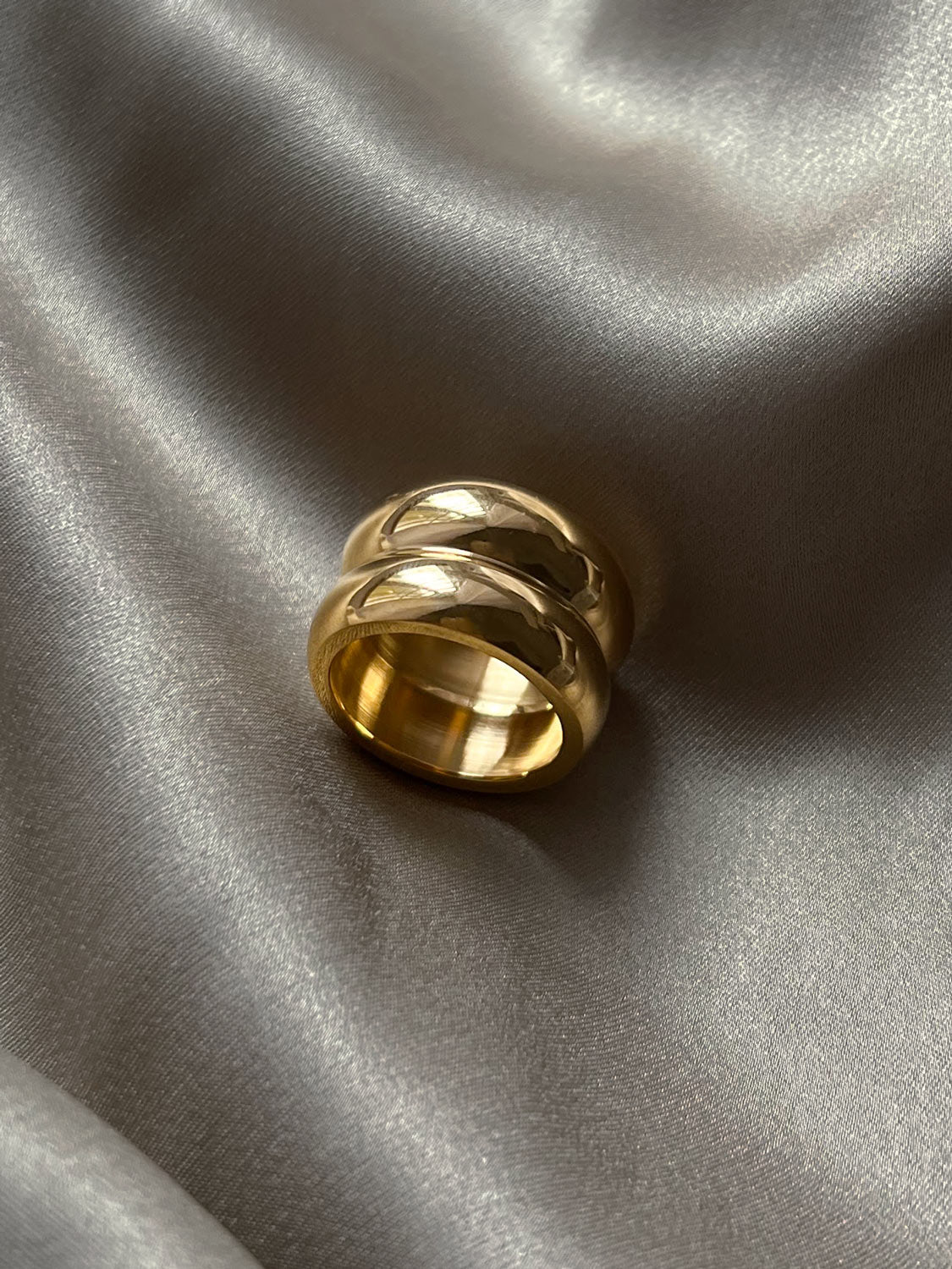 Seraphina - Doppelter klobiger Goldring