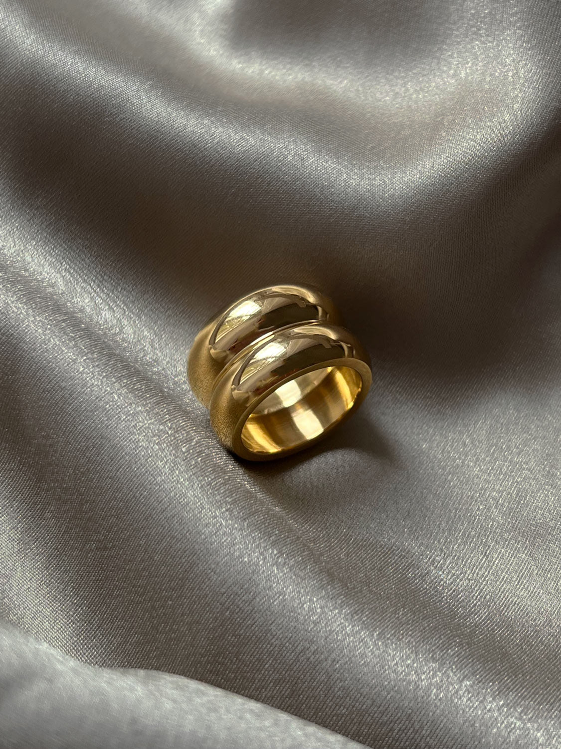 Seraphina - Doppelter klobiger Goldring