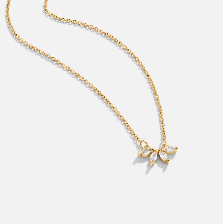 Tiffany – Halskette Anhänger Blatt aus Kristall