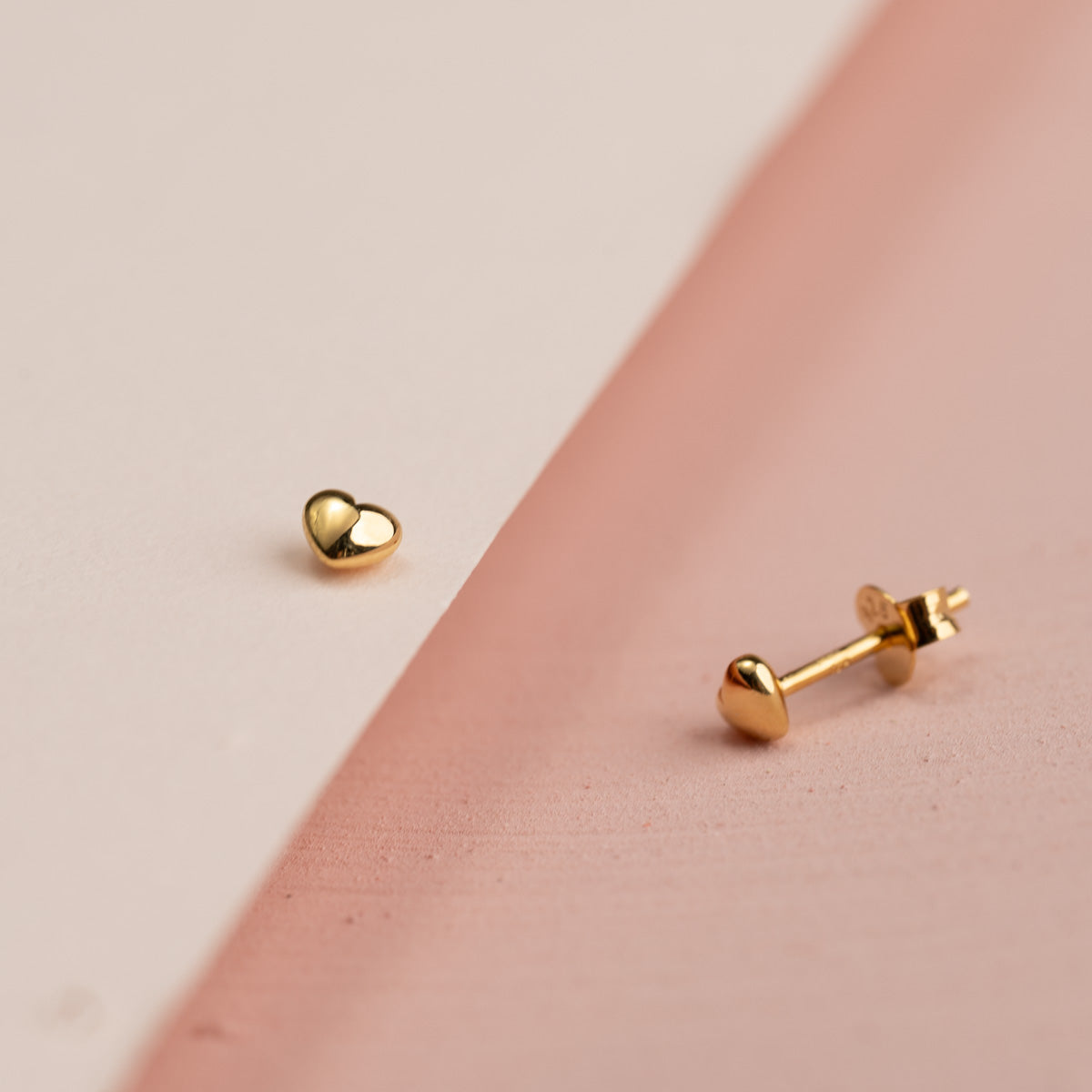 Eman - Goldene Herz Ohrstecker