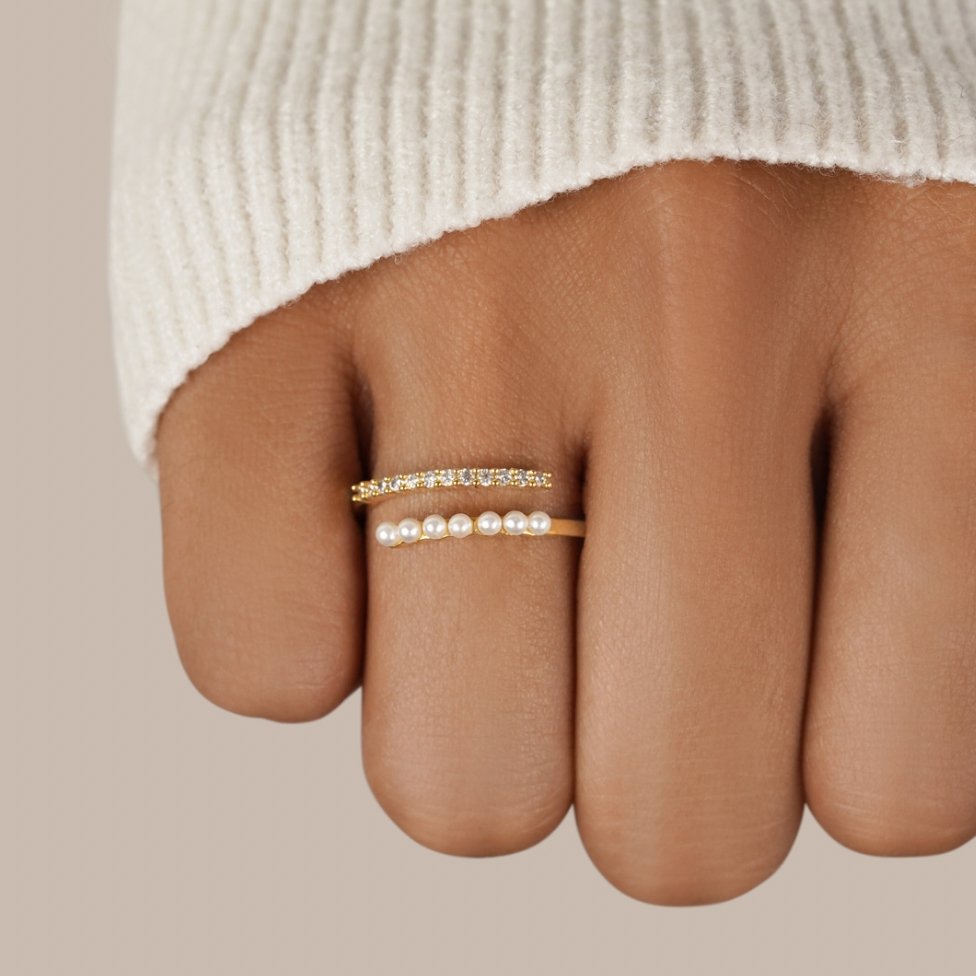 Nerie – Halskette Goldkette mit Perlen