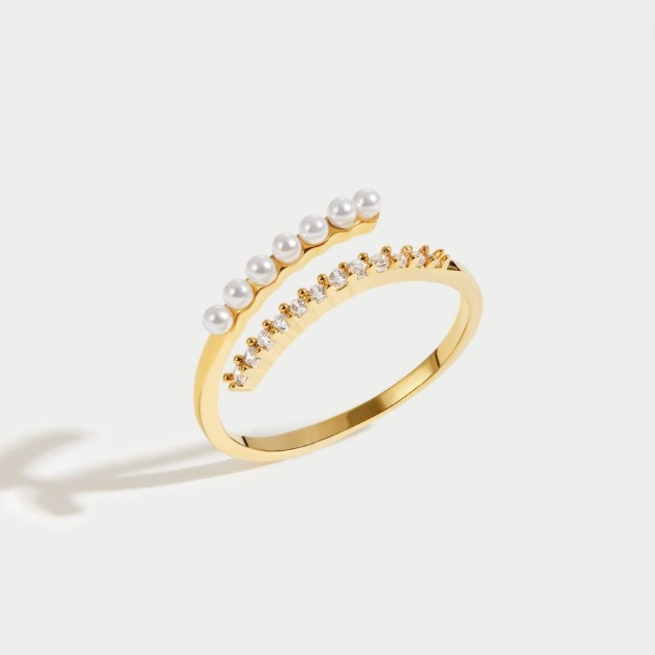 Nerie – Halskette Goldkette mit Perlen