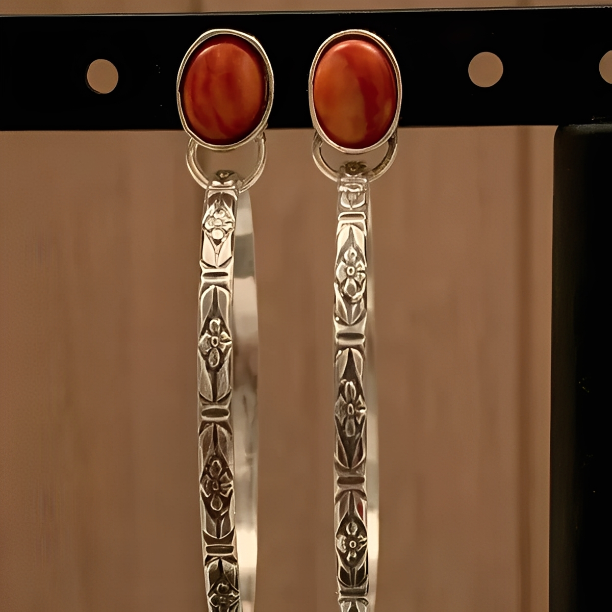 Selene – Boho Vintage Ohrringe aus Onyx