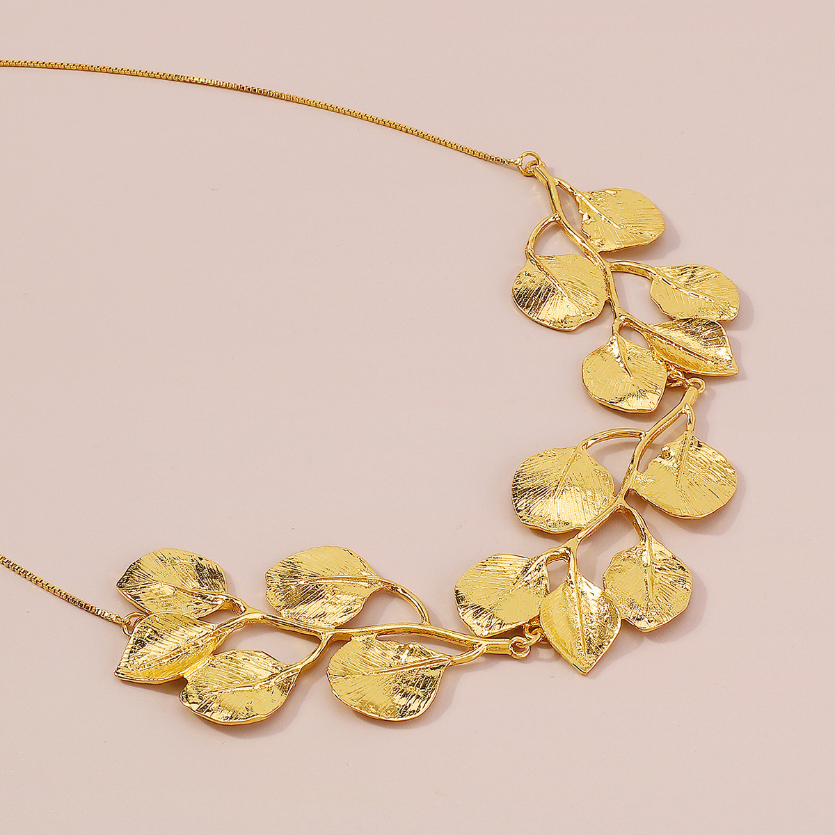 Golden Leaf - Vintage Feigenblatt-Halskette