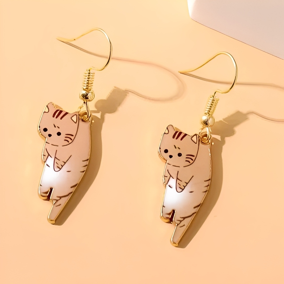 Kate – Hängende Ohrringe Katze