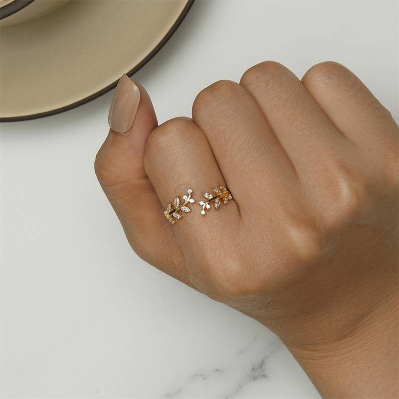 Zweig Blatt - Baum Blatt Ring