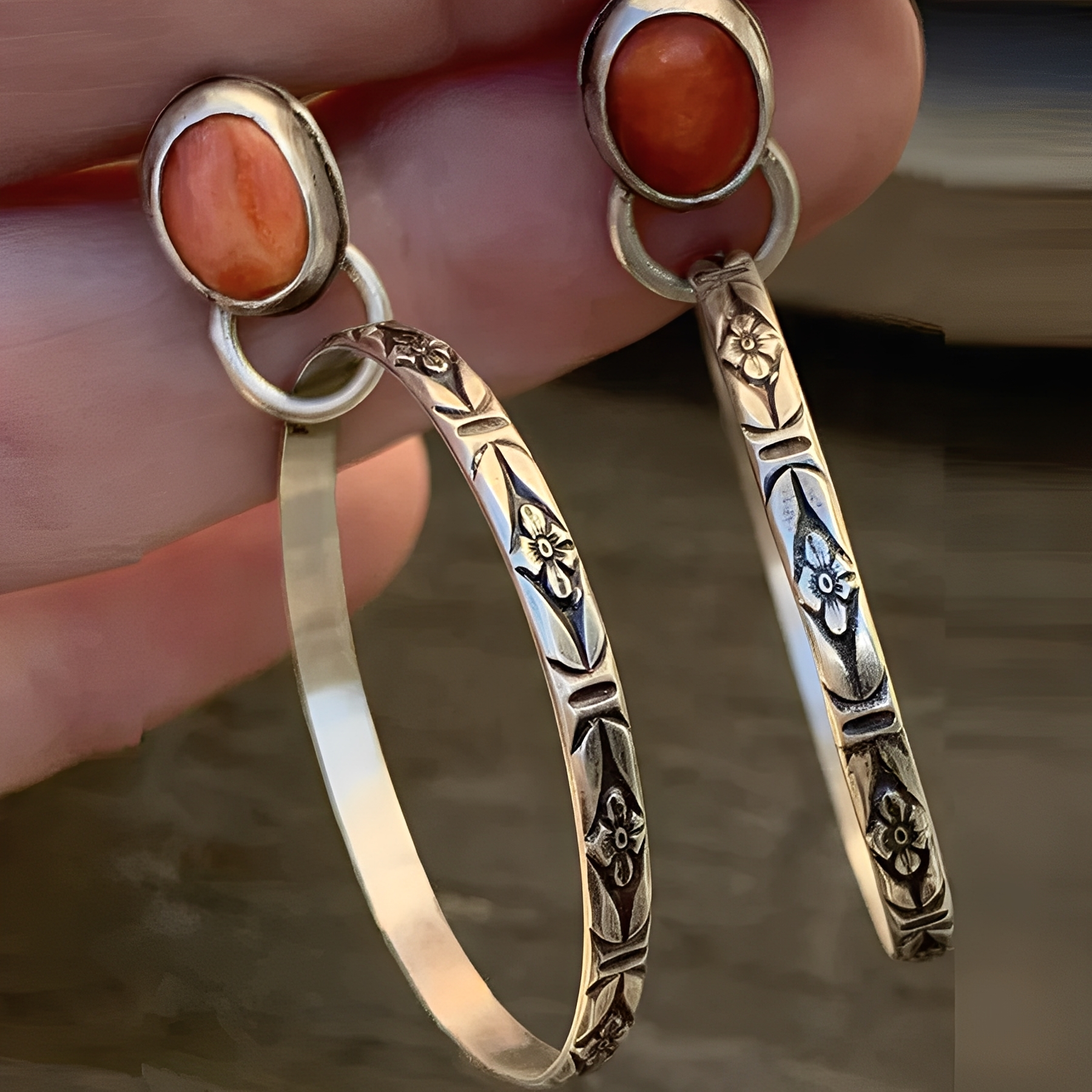 Selene – Boho Vintage Ohrringe aus Onyx
