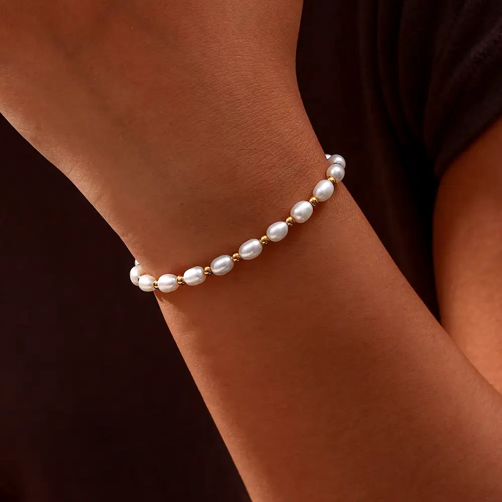 Alma – Vintage-Armband mit Naturperlen