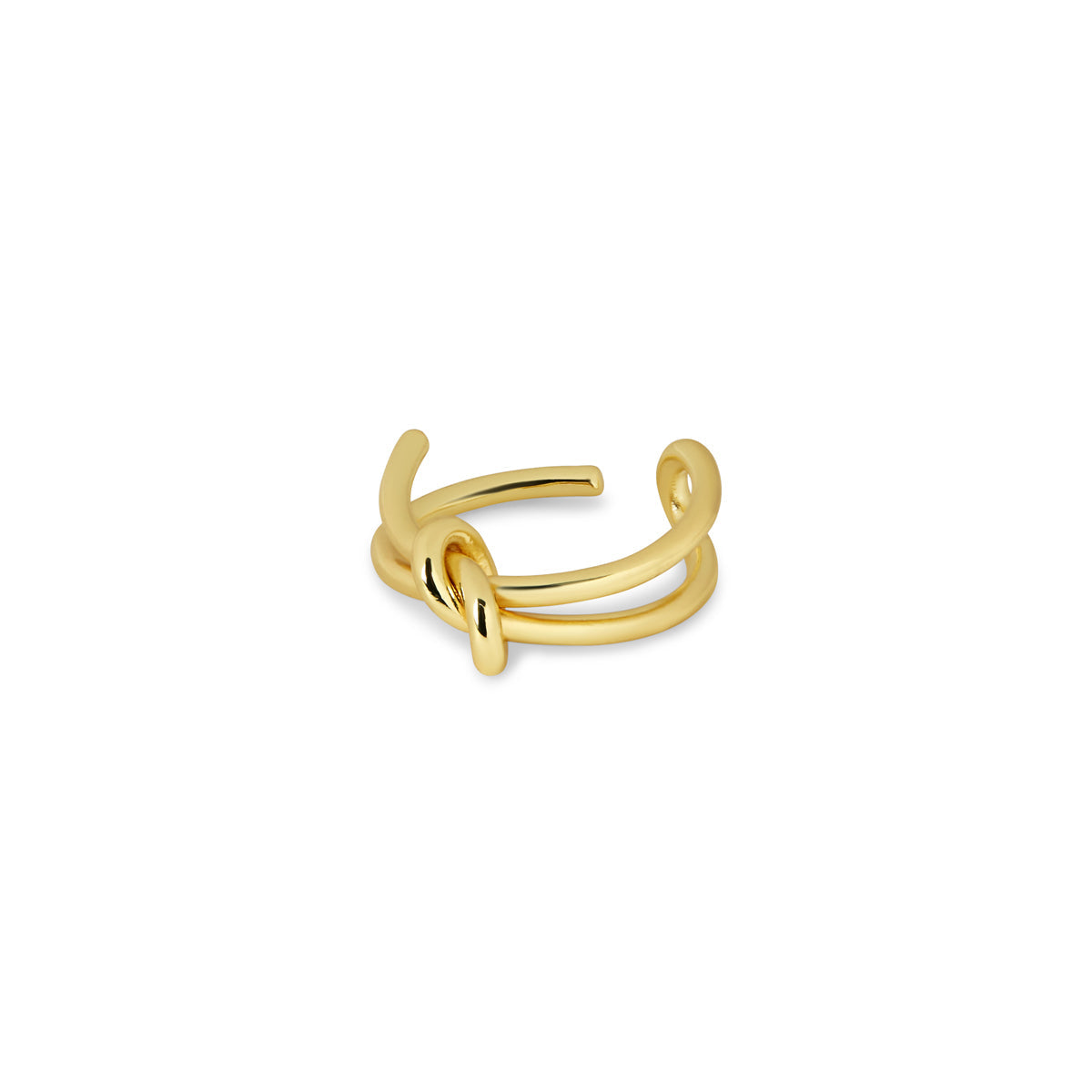 Thalia – Verstellbarer, verflochtener Ring in Gold