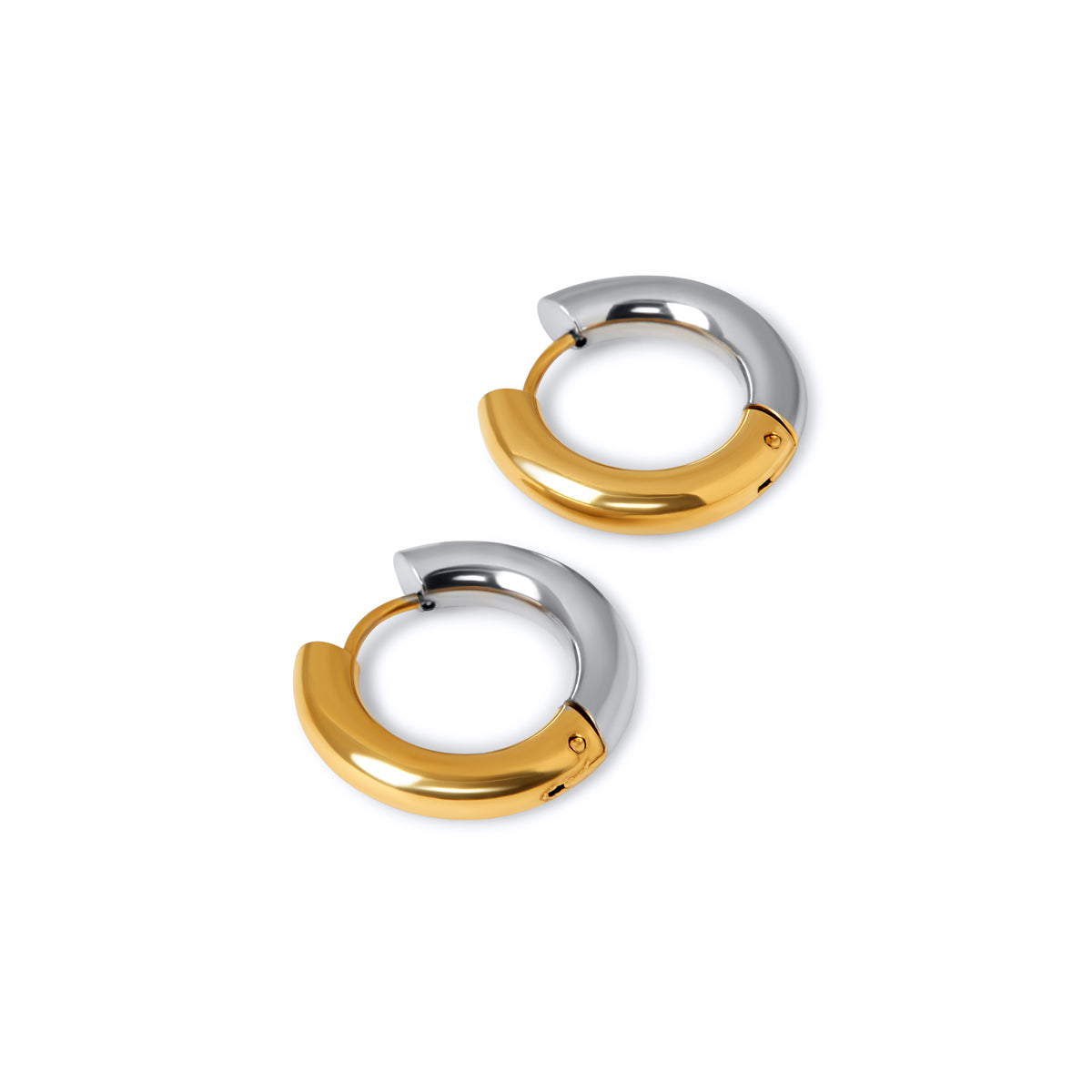 Siena – Kontrastierte Creolen Gold/Silber