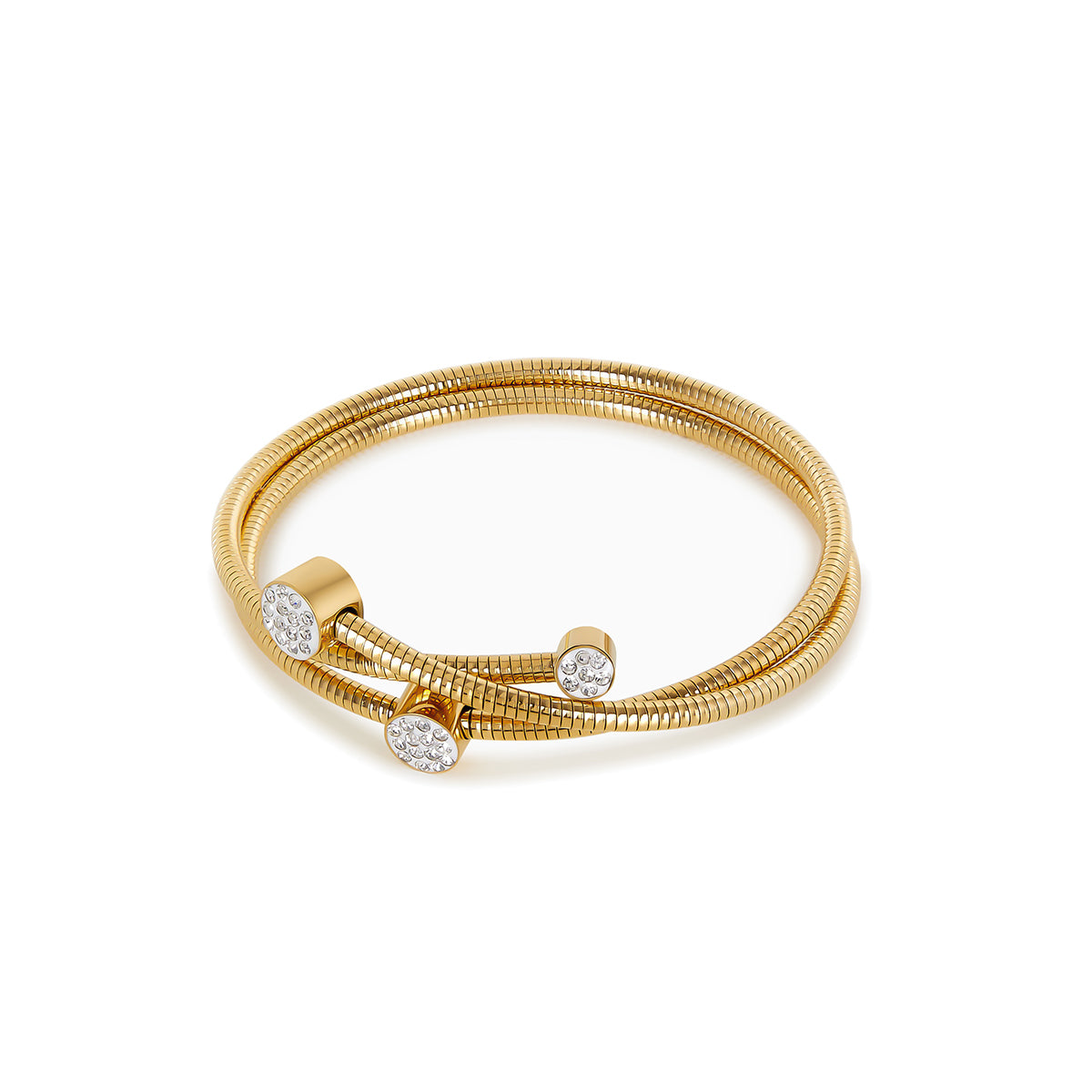 Yani – Armband Bangle Verdreht Mit Steinen