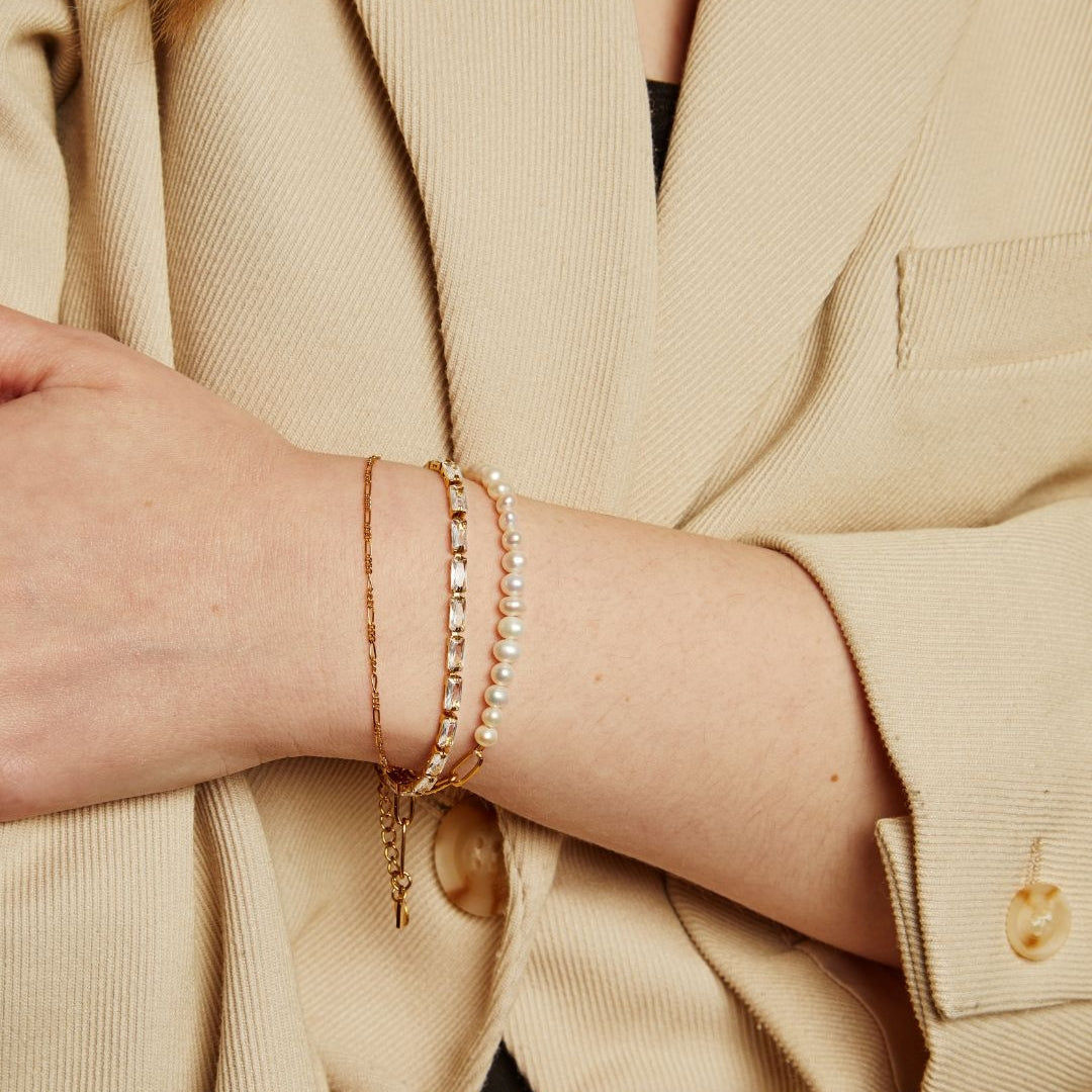 Alicia – Armband Kette mit vergoldeten Gliedern