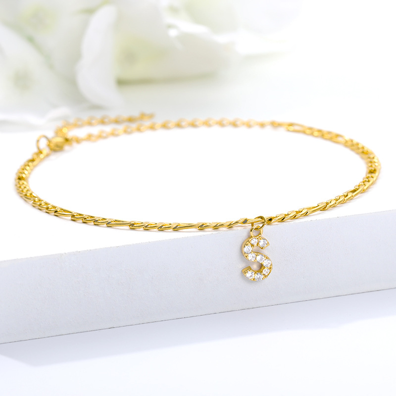Love Initial Anklet - Fußkettchen mit ihrer Initiale