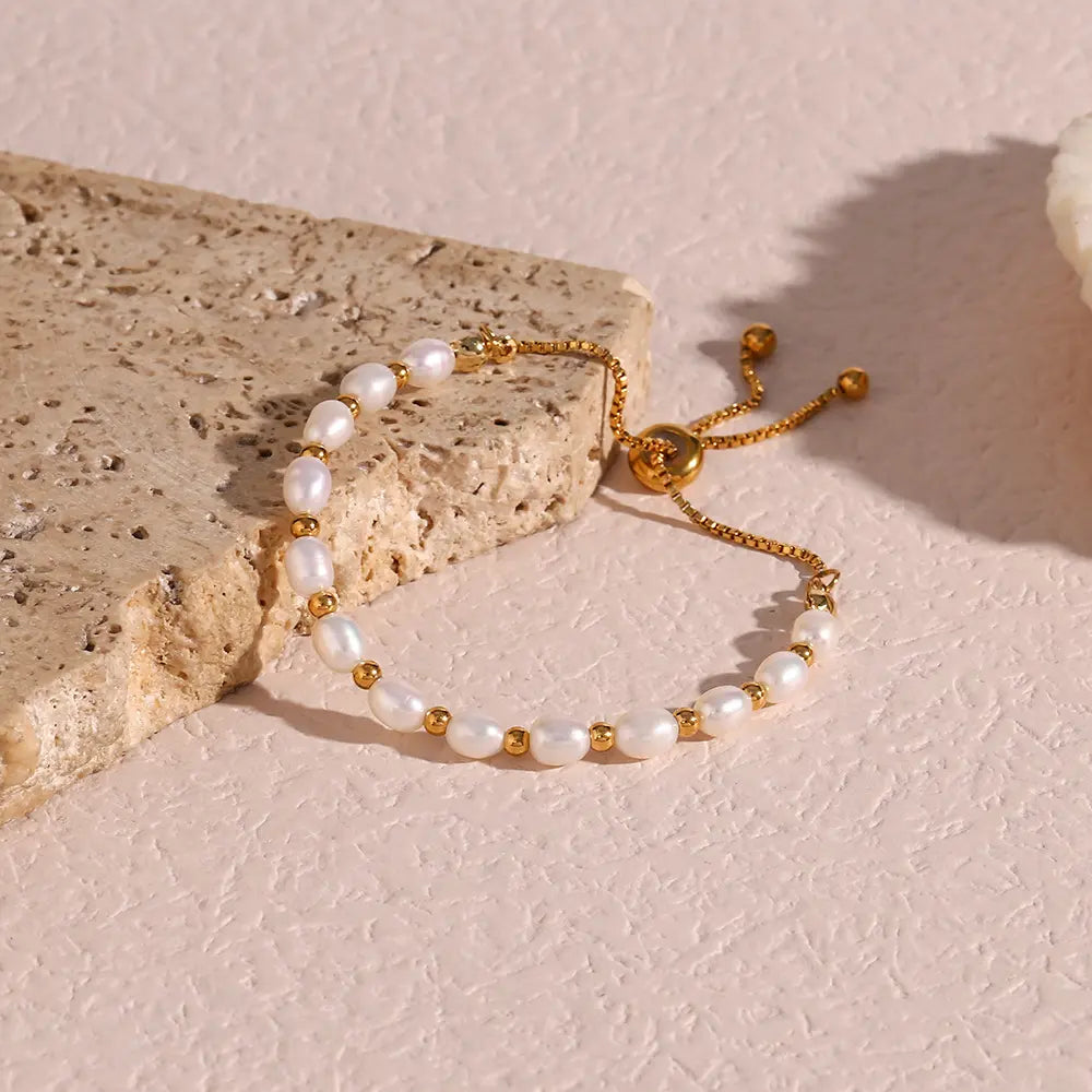 Alma – Vintage-Armband mit Naturperlen