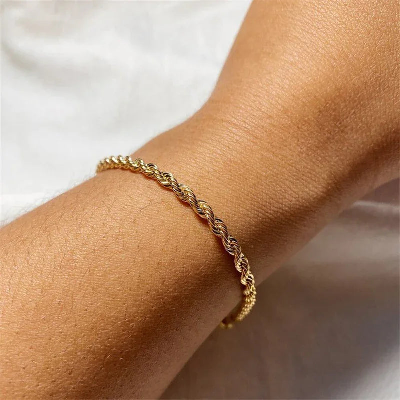 Gigi – Armband Seilglieder Gold Schick