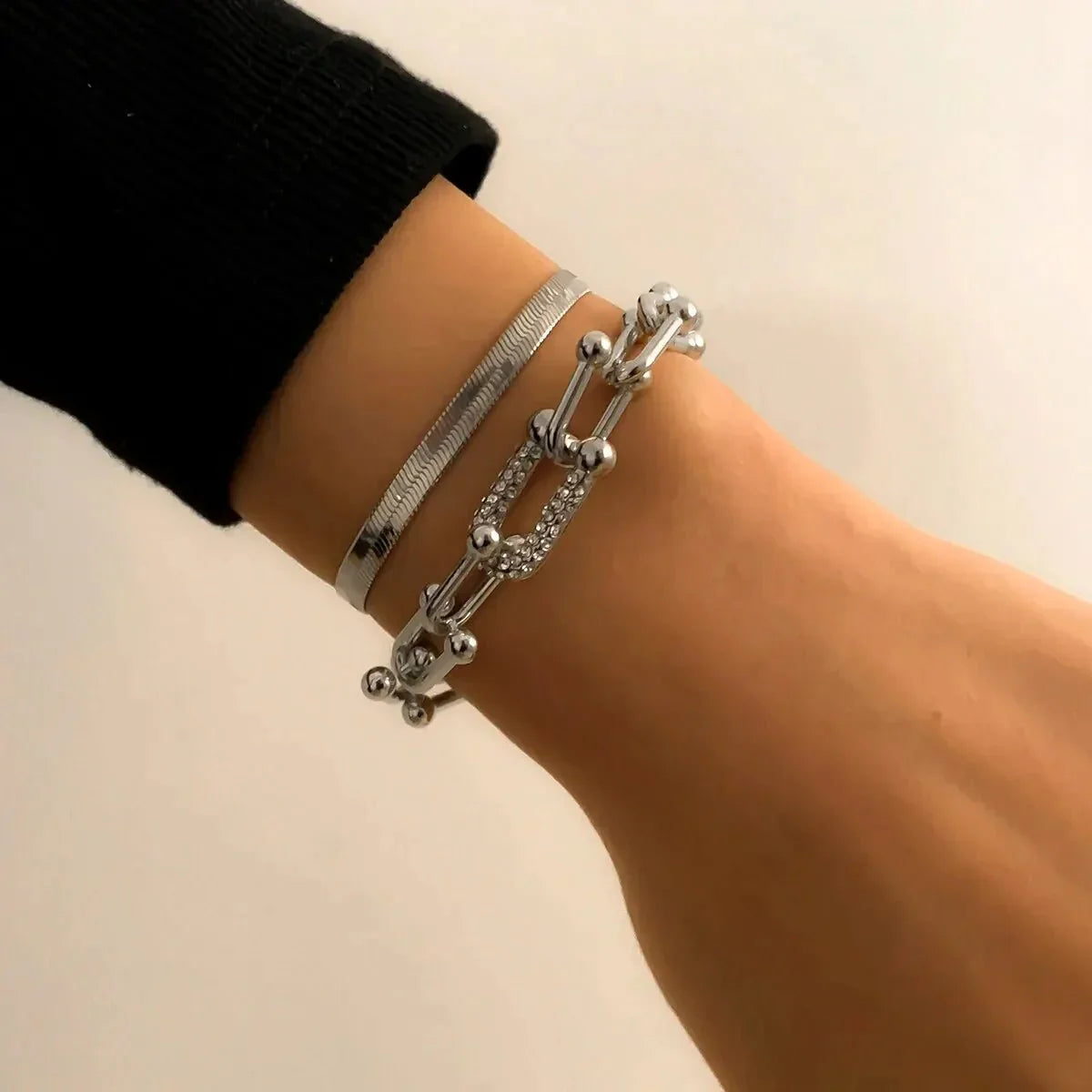 Maelys – Ensemble von Armbändern Kette & Schlange