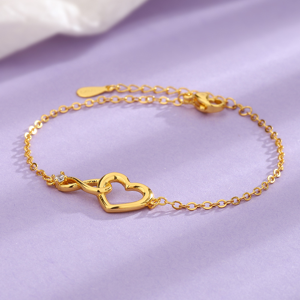 Infinity Herz Armband - Zierliches CZ-Armband