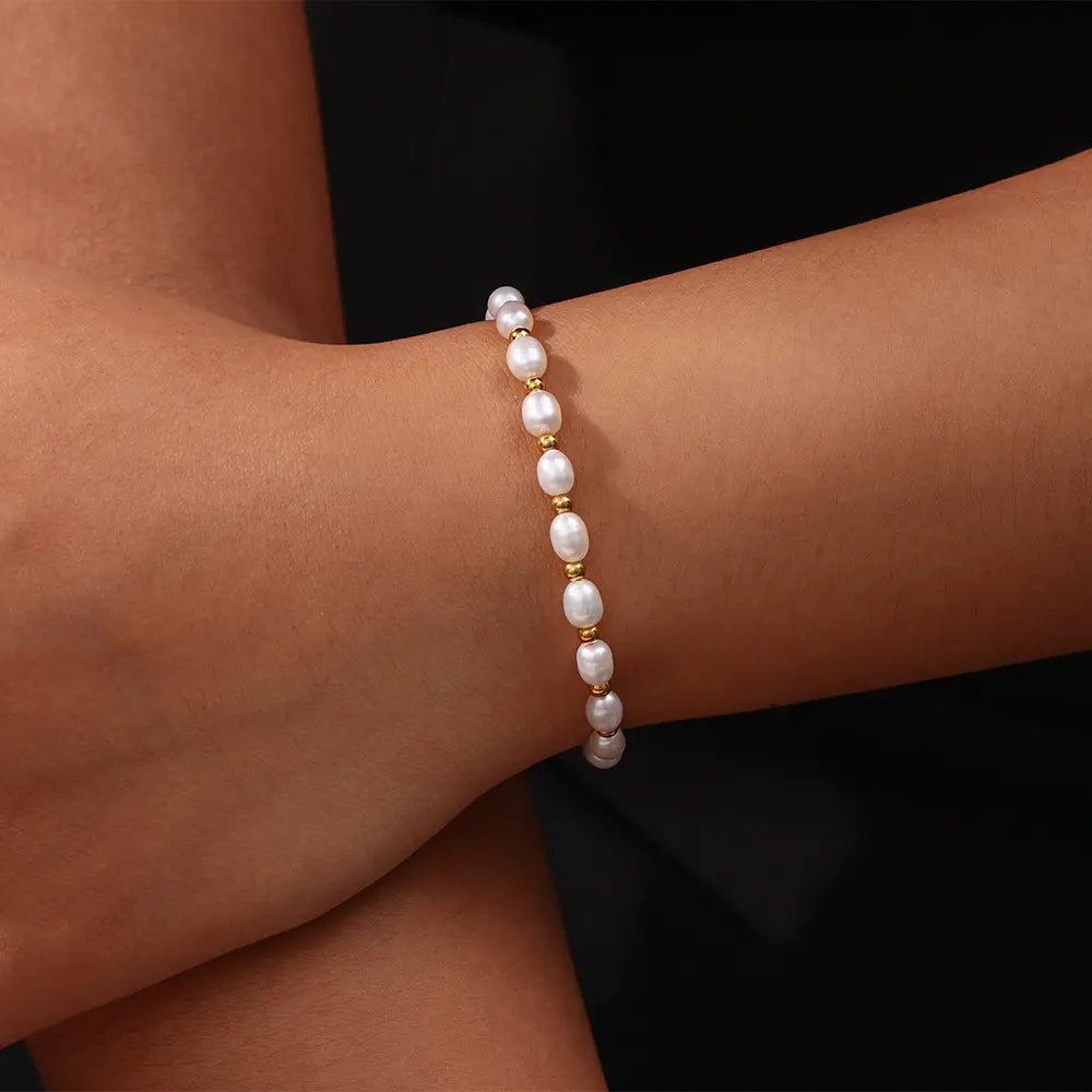 Alma – Vintage-Armband mit Naturperlen