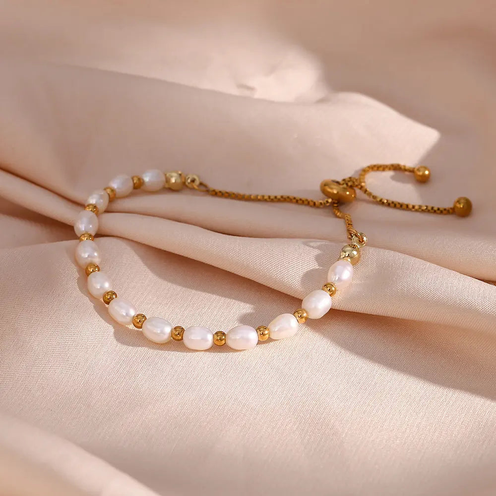 Alma – Vintage-Armband mit Naturperlen
