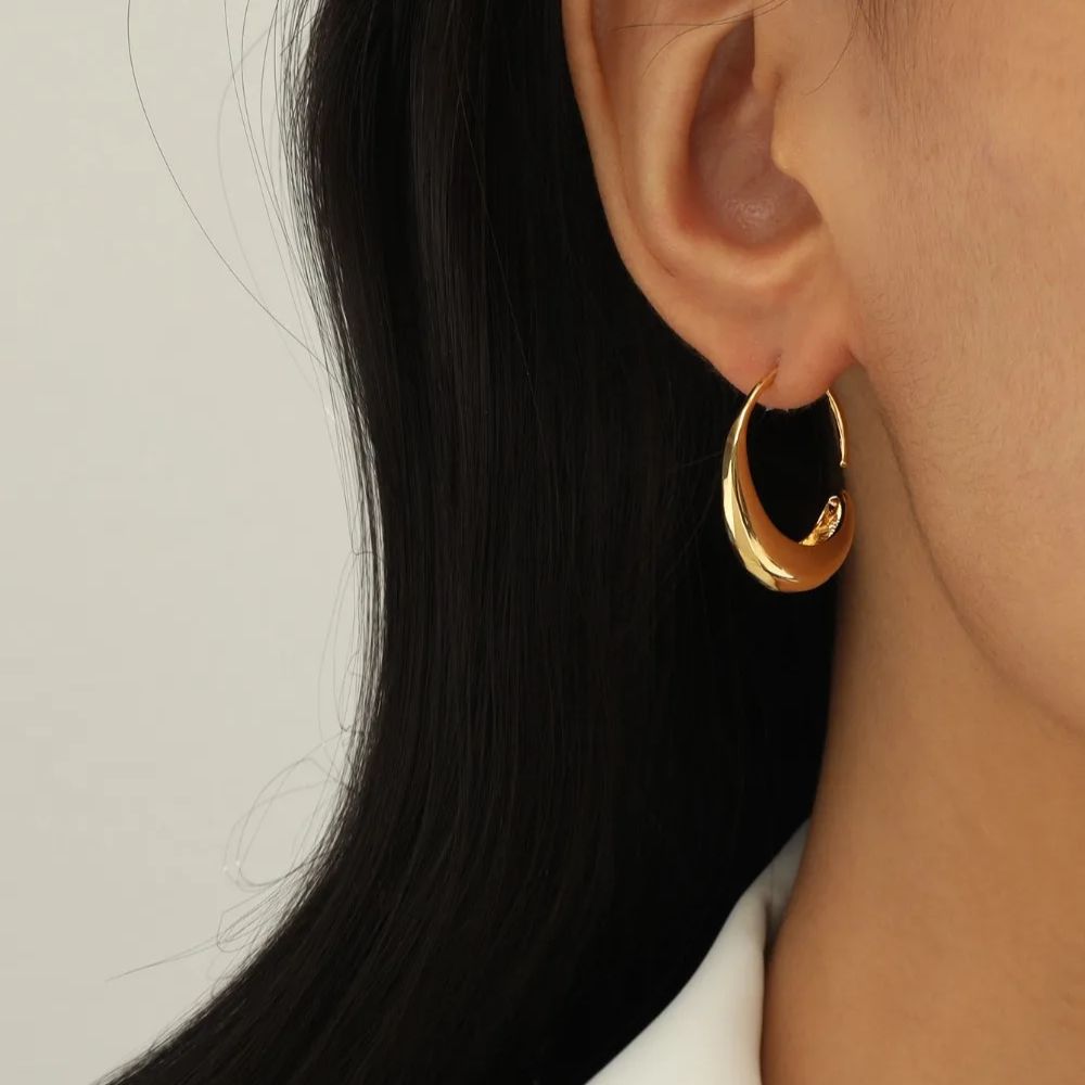 Zeinab – Kreolen-Ohrringe aus Gold