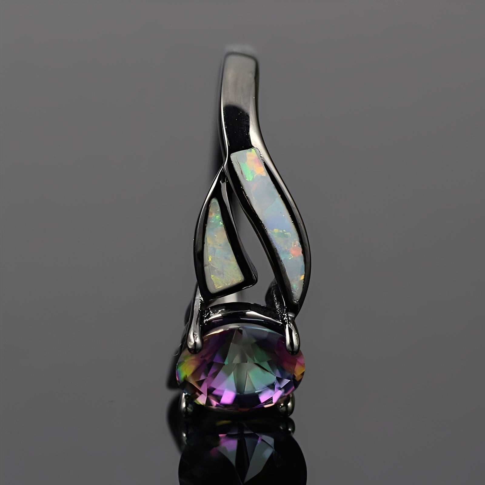 Mirella – Ring Regenbogen in Opal und Topas
