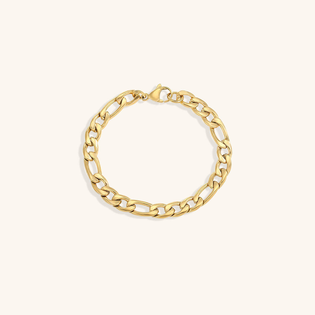 Saturn - Goldfarbenes Kettenarmband
