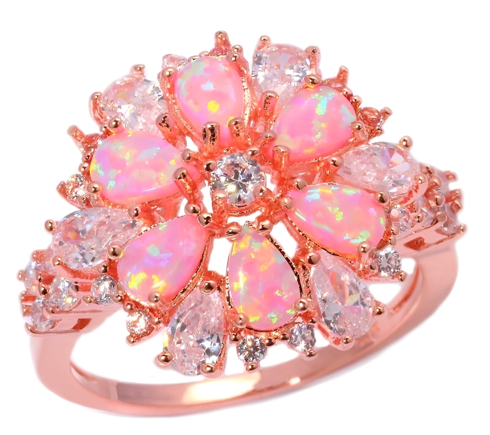 Rian – Feiner Ring Blume Feueropal
