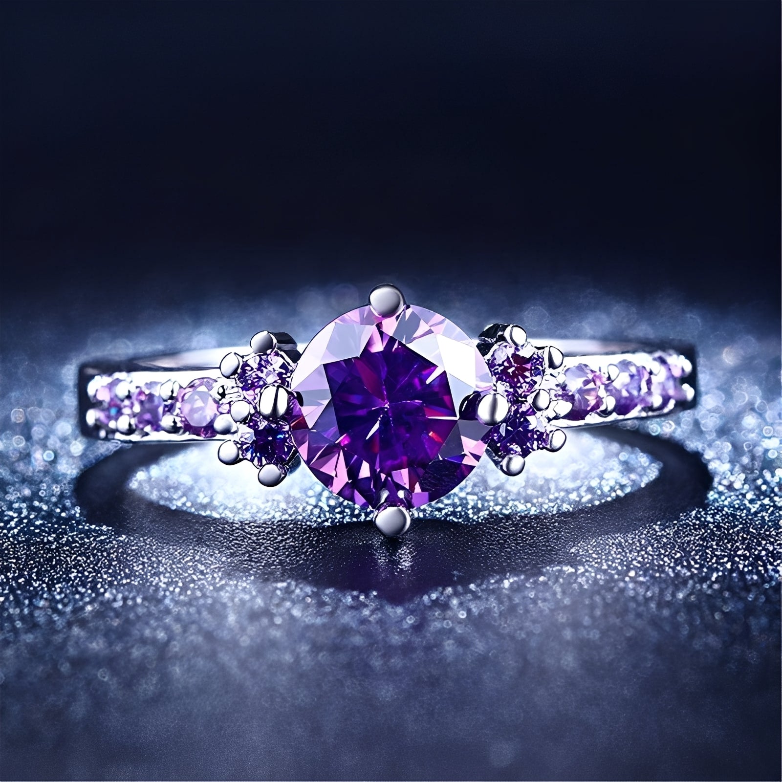Coralie – Ring Amethyst Violett
