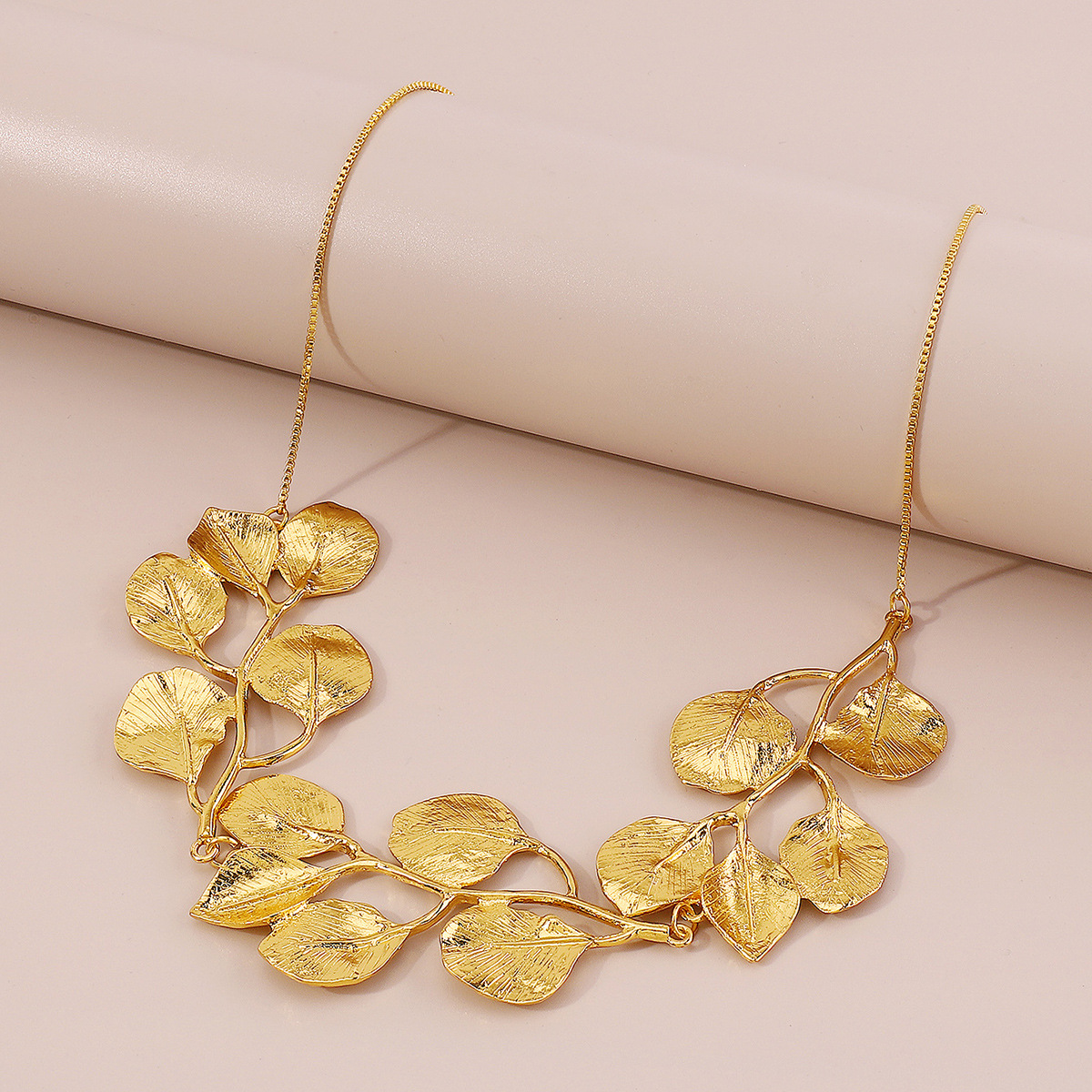 Golden Leaf - Vintage Feigenblatt-Halskette