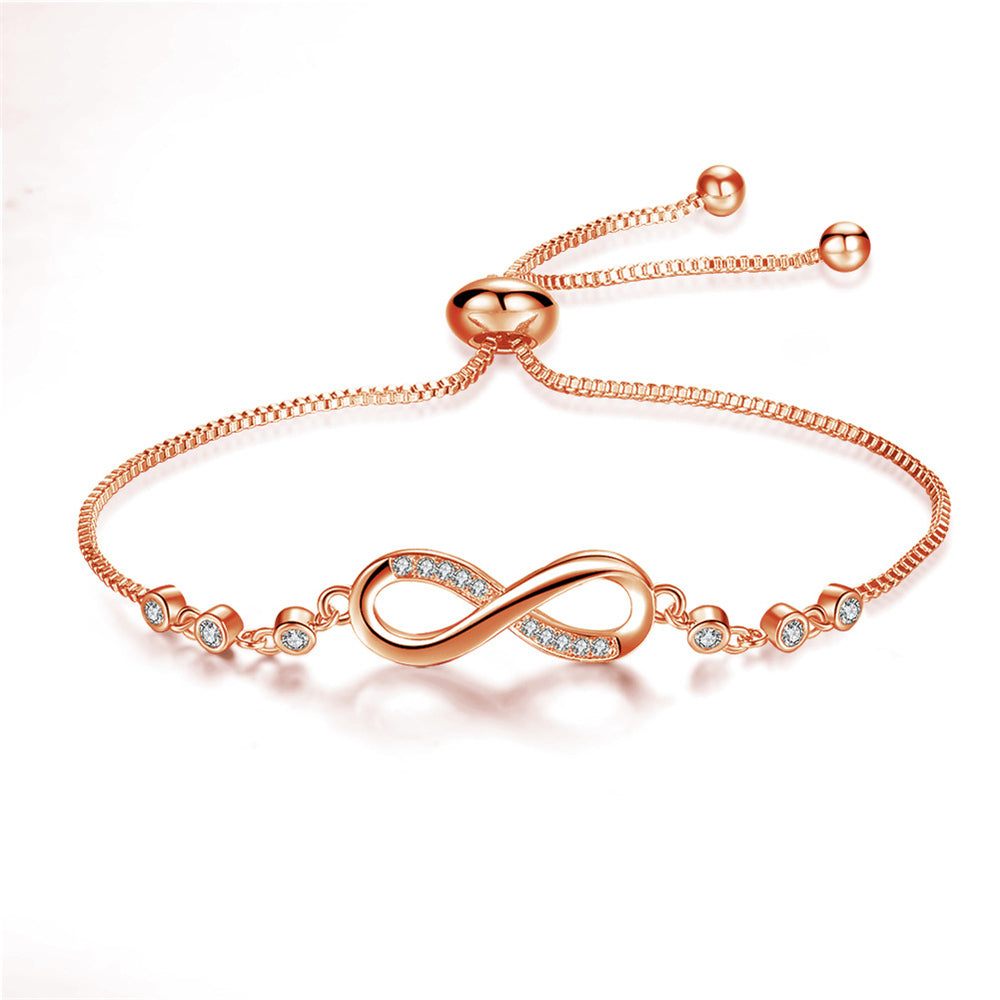 Inaya – Verstellbares Unendlichkeit-Armband in Silber