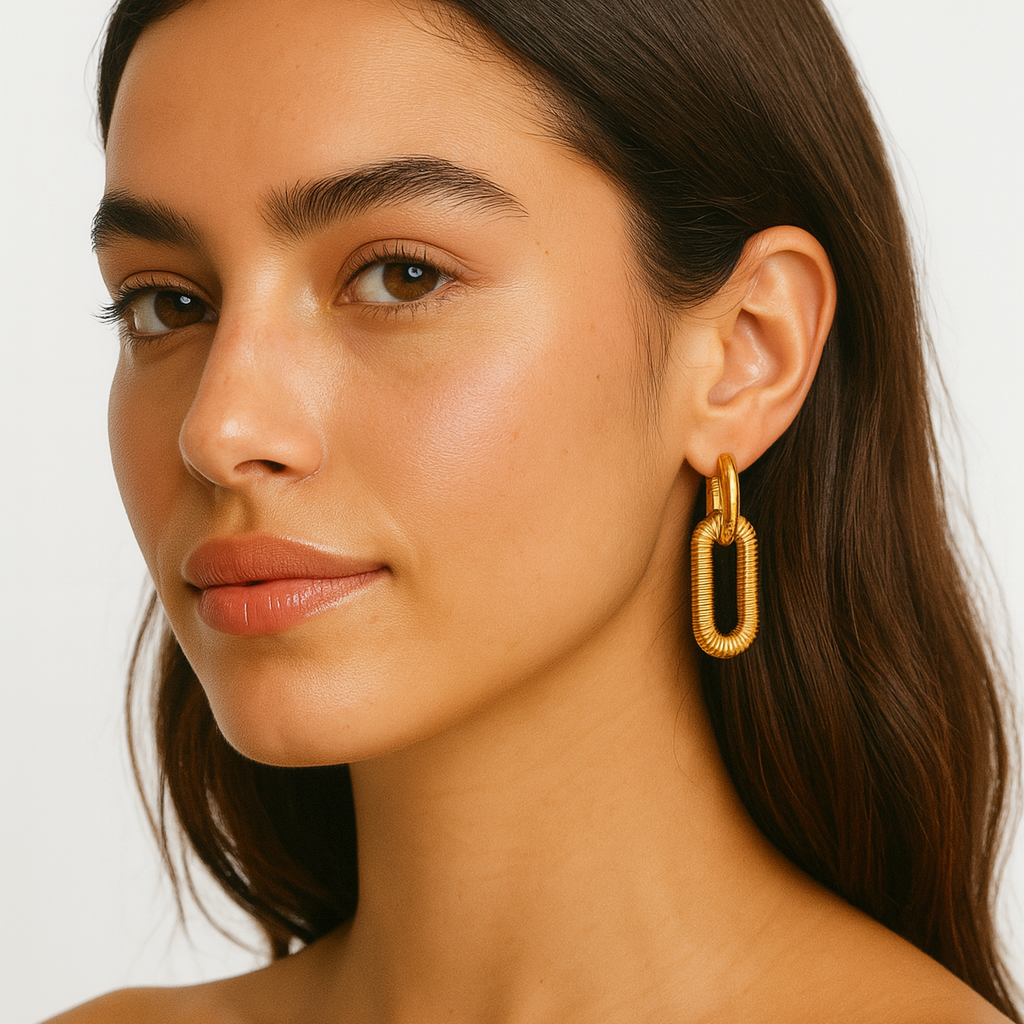 Mariz – Glänzende Kubanische Kettenohrringe