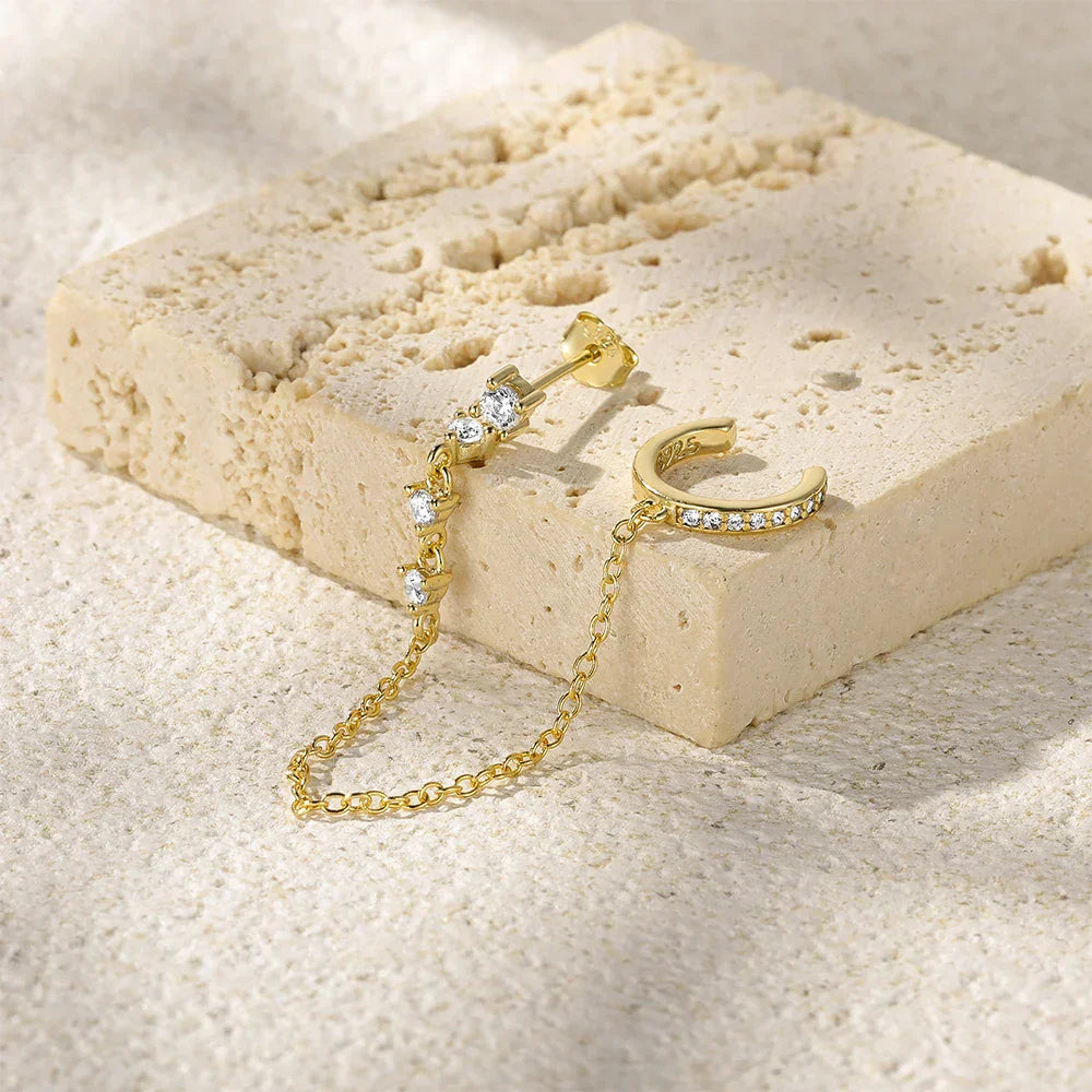 Arielle – Elegante Kette Cuff Ohrringe