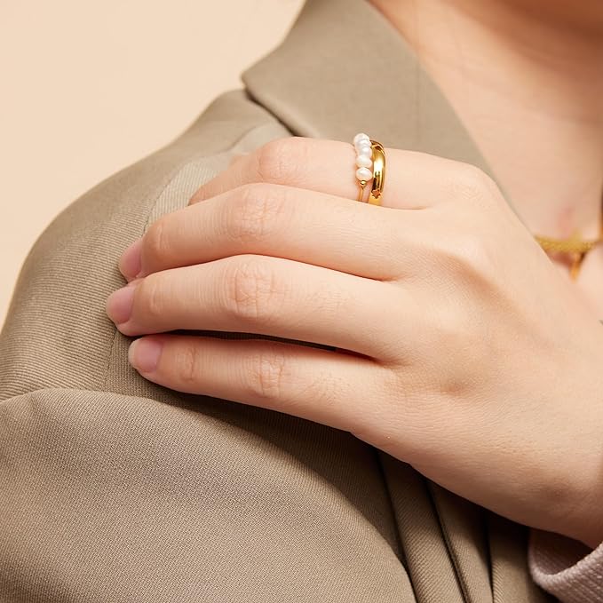 Soline – Ring Barockperle Leuchtend