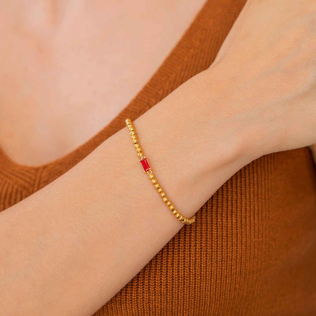 Aitana – Armband Gold mit Geburtsstein