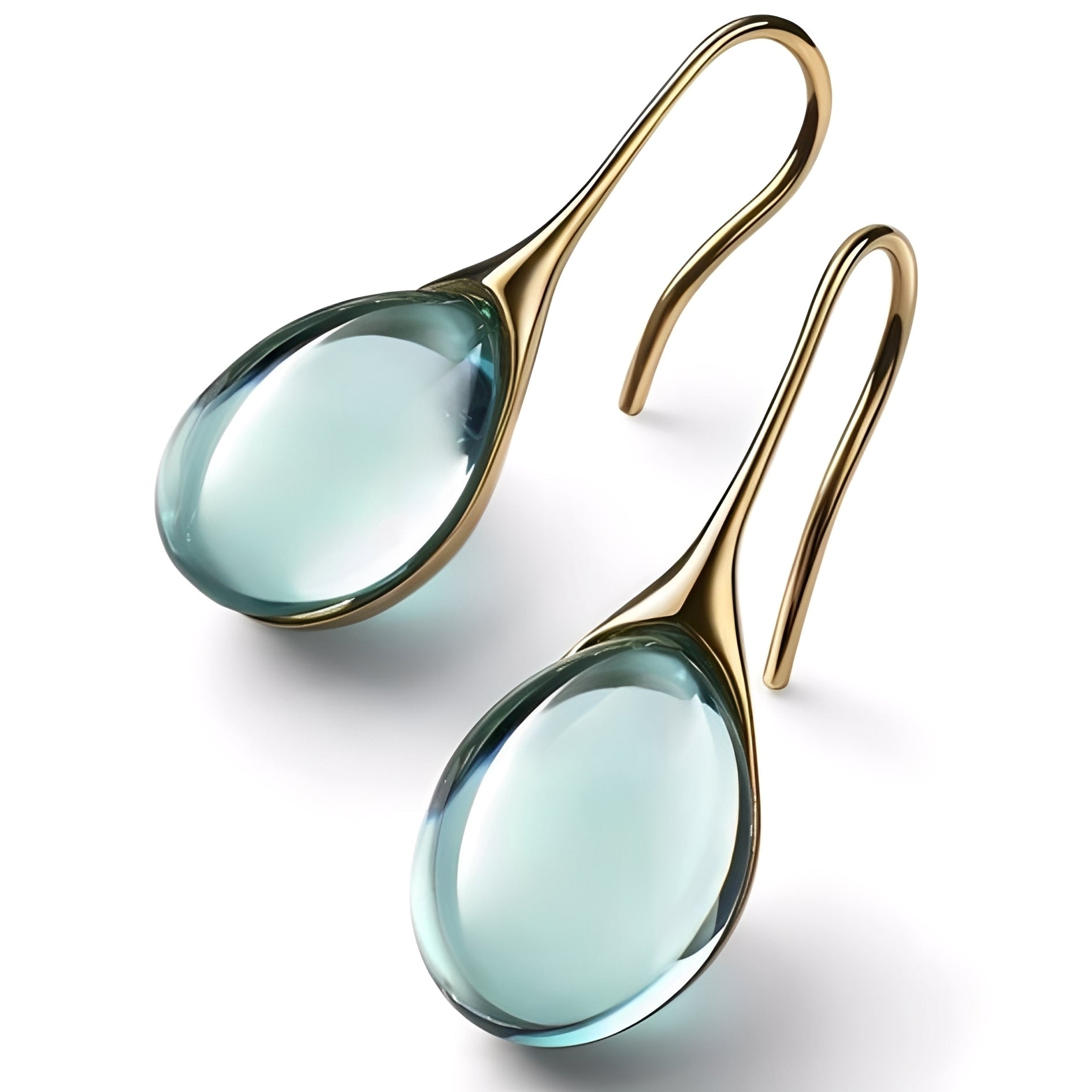 Isaline – Hängende Ohrringe Kristall Gold & Silber