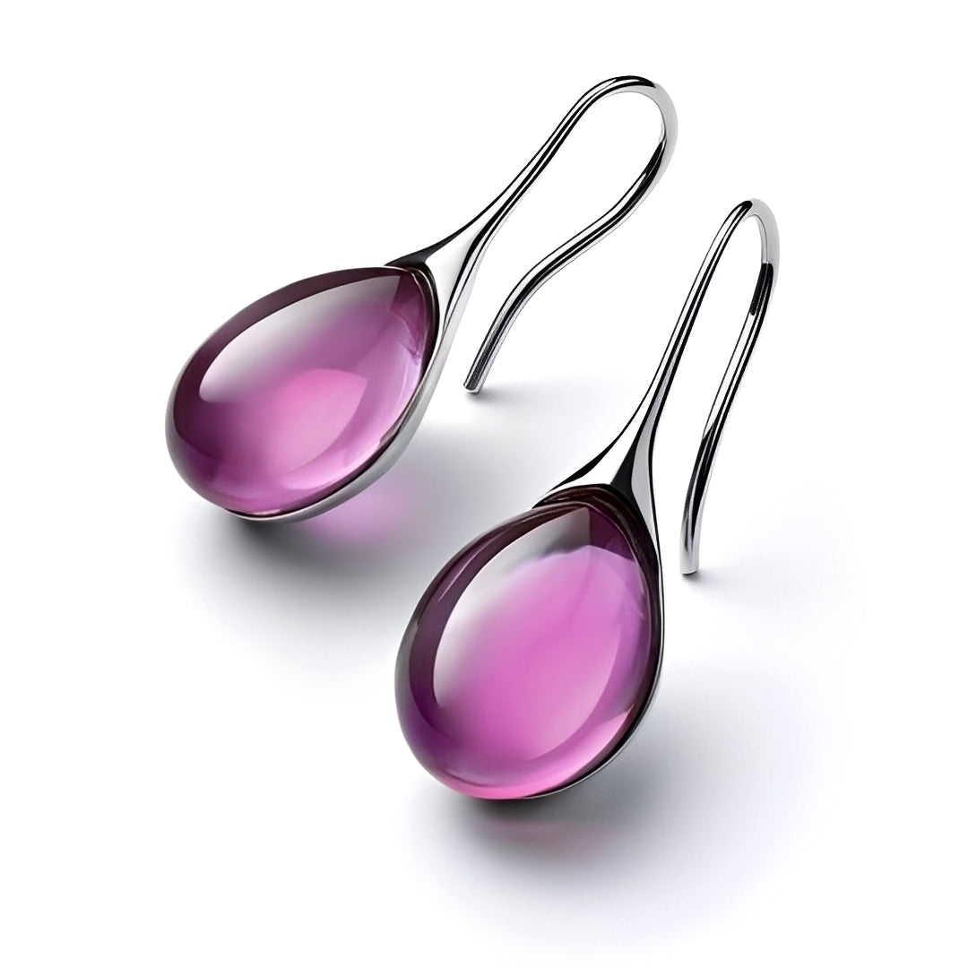 Isaline – Hängende Ohrringe Kristall Gold & Silber
