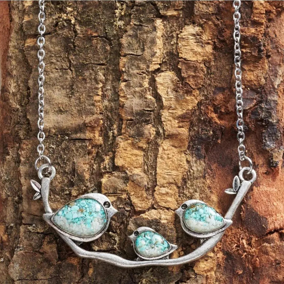Evelyne – Elegante Vogel-Halskette aus Silber