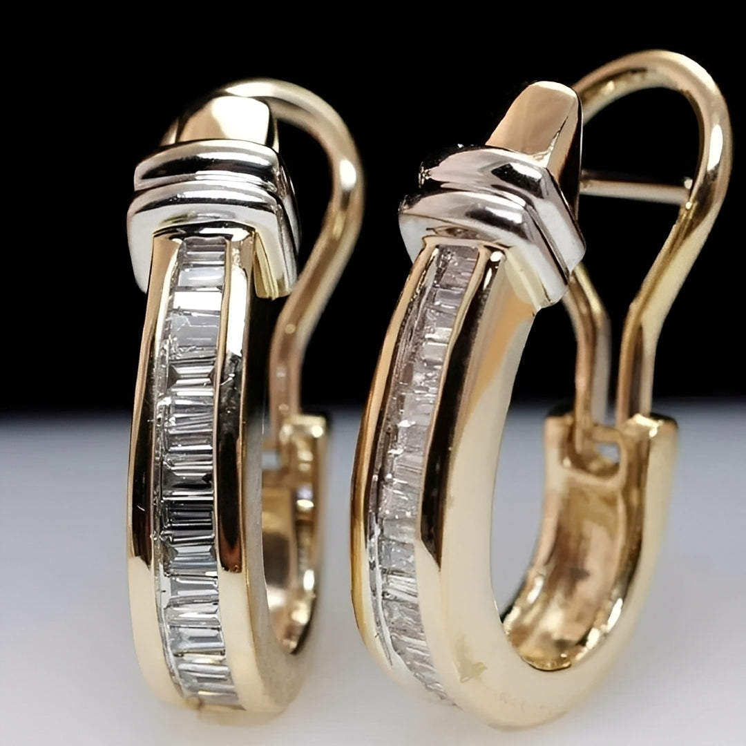 Valerie – Vintage-Ohrringe aus Gold mit Diamanten