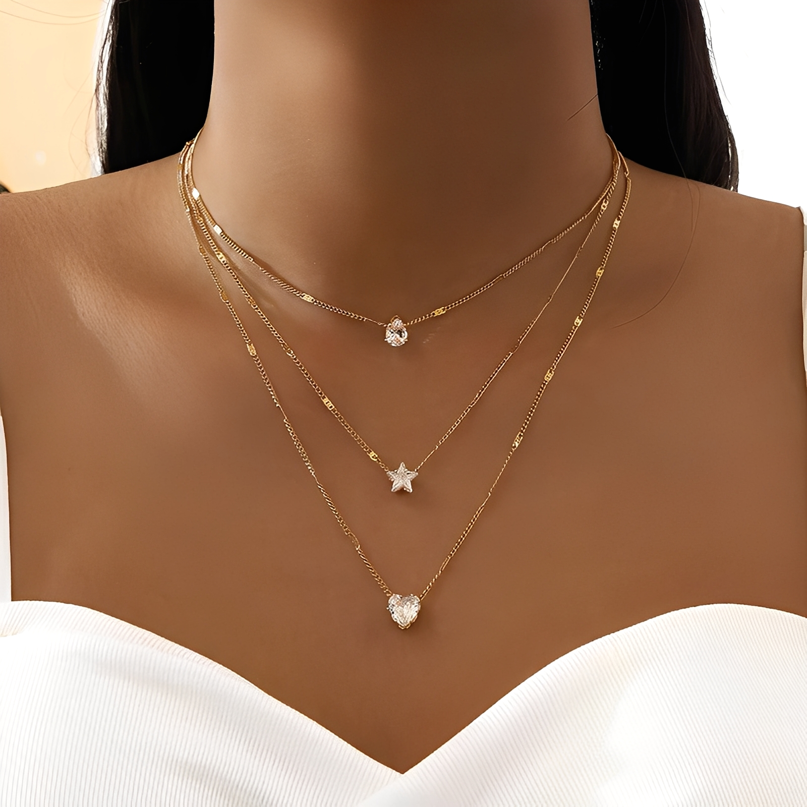 Ariana – Halskette Gold & Zirkone