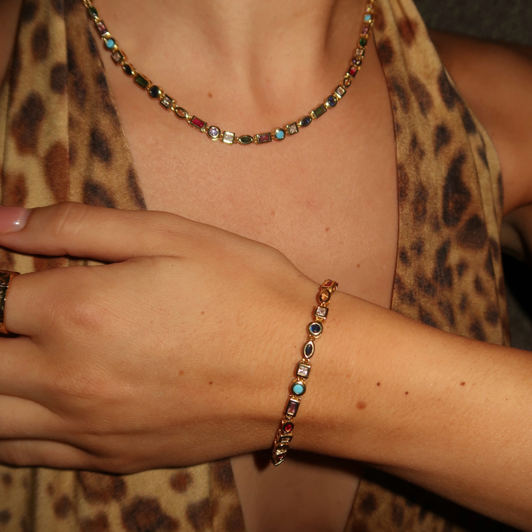 Nozomi – Buntes Armband aus Kristallen