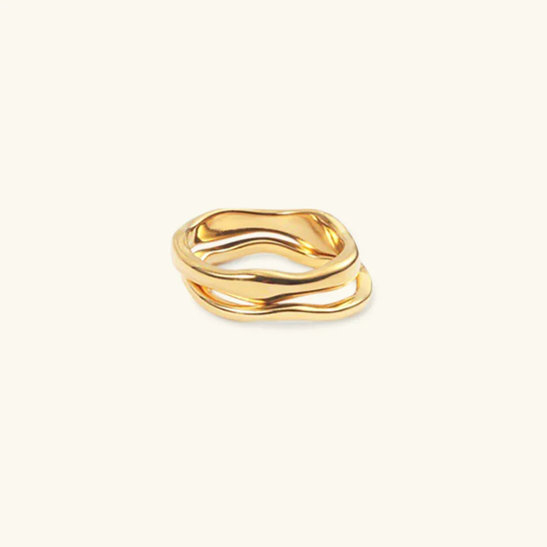 Dianne – Goldener Überlagerbarer Schicker Ring